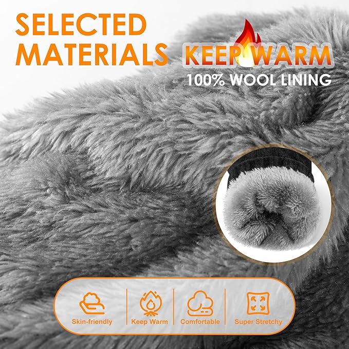 Winter Gloves for Women, Womens Gloves Cold Weather Thermal Warm Fleece Lined, Touchscreen Gloves for Christmas Gifts