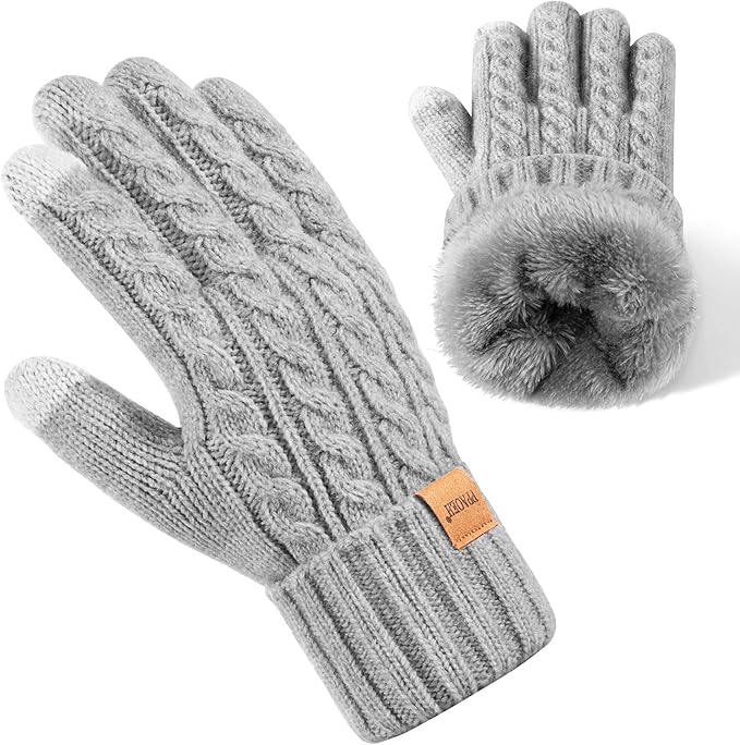 Winter Gloves for Women, Womens Gloves Cold Weather Thermal Warm Fleece Lined, Touchscreen Gloves for Christmas Gifts